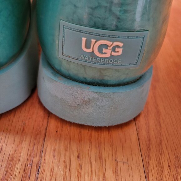 UGG Waterproof Short Boots 6 Blue Green Classic Mini Clear 1113190 - Picture 7 of 11